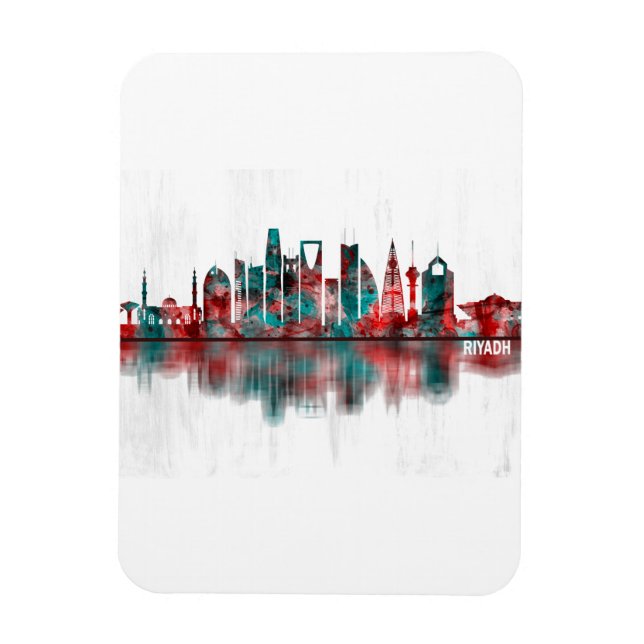 Riyadh Saudi Arabia Skyline Magnet (Vertical)