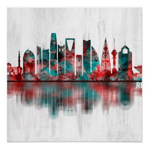 Riyadh Saudi Arabia Skyline Poster