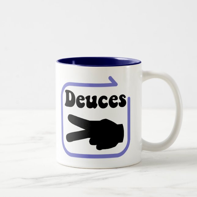 Riyah-Li Designs Deuces Two-Tone Coffee Mug (Right)