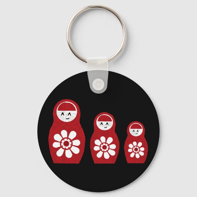 Riyah-Li Designs Nesting Doll Three Key Ring (Front)