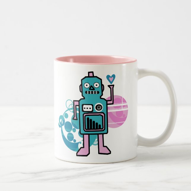 Riyah-Li Designs Robot Two-Tone Coffee Mug (Right)