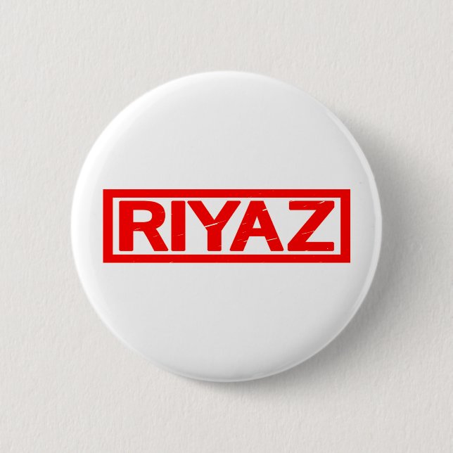 Riyaz Stamp 6 Cm Round Badge (Front)