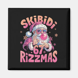 Rizz Christmas 67 Funny Xmas Gen Alpha Skibidi Riz Magnet