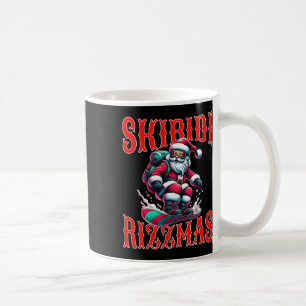 Rizz Christmas Funny Snowboard Santa Xmas Skibidi Coffee Mug