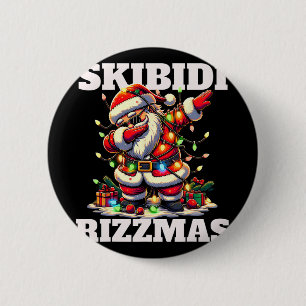 Rizz Christmas Santa Funny Xmas Gen Alpha Skibidi 6 Cm Round Badge