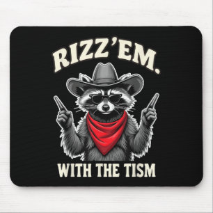 Rizz Em With The Tism Funny Meme Autism Awareness Mouse Pad