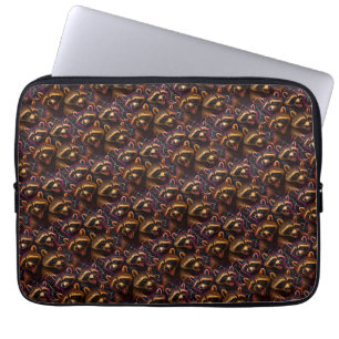 Rizz Em With The Tism Meme Autism Funny Racoon Laptop Sleeve