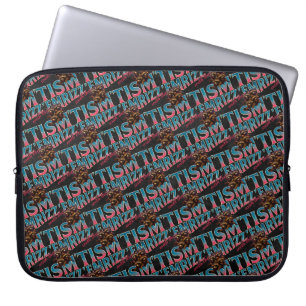 Rizz Em With The Tism Meme Autism Funny Racoon Laptop Sleeve