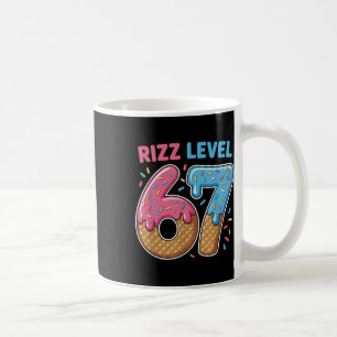 Rizz Level 67 Alpha Slang Gen 67th Number Ice Crea Coffee Mug