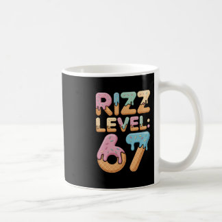 Rizz Level 67 Meme Shirt Ice Cream Drip Meme Six S Coffee Mug