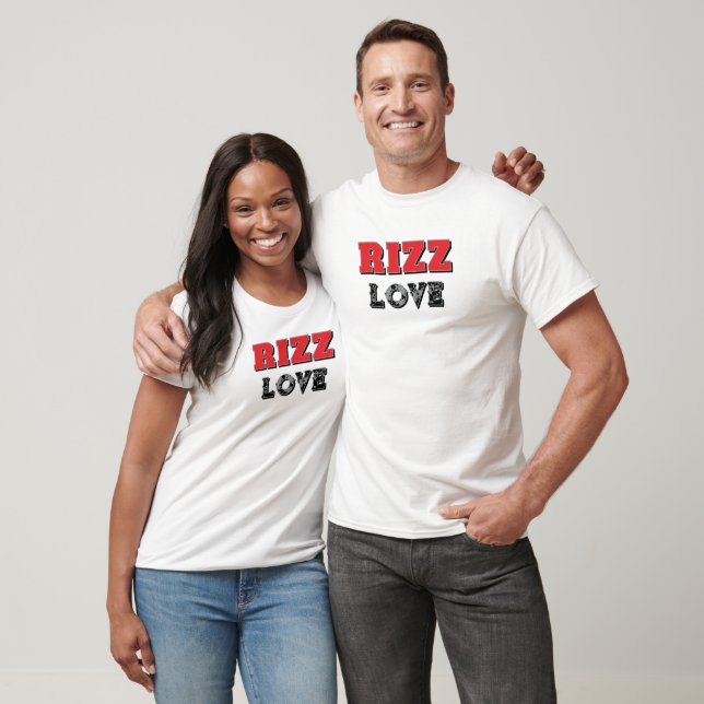Rizz Love Fun Red and Black T-Shirt (Unisex)
