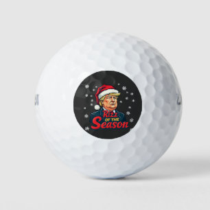 Rizz of The Season Funny Trump Christmas Santa Golf Balls