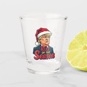 Rizz of The Season Funny Trump Christmas Santa Shot Glass