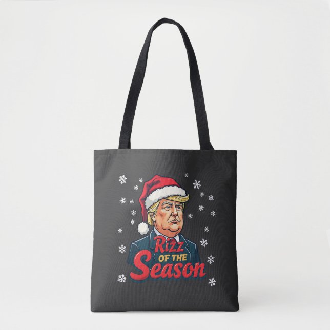 Rizz of The Season Funny Trump Christmas Santa  Tote Bag (Front)