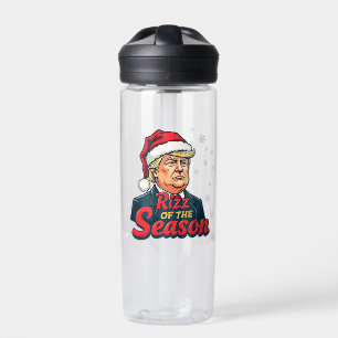 Rizz of The Season Funny Trump Christmas Santa Water Bottle