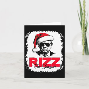 Rizz The Season Cool Santa Trump Christmas Card