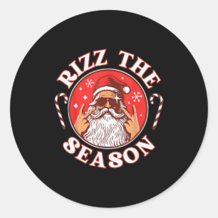 Rizz The Season Funny Christmas Pajamas Rizzler Sa Classic Round Sticker