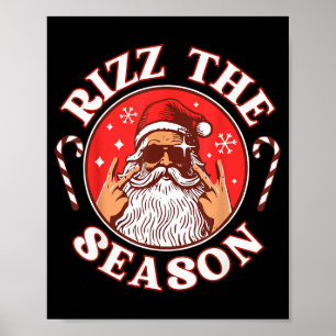 Rizz The Season Funny Christmas Pajamas Rizzler Sa Poster