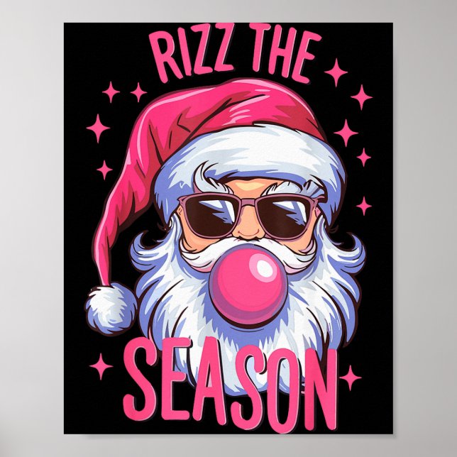 Rizz The Season Funny Christmas Pajamas Rizzler Sa Poster (Front)