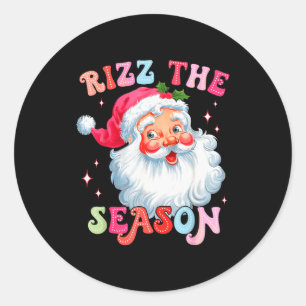 Rizz The Season Funny Christmas Rizzmas Santa Clau Classic Round Sticker