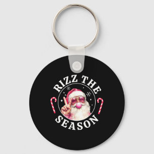 Rizz The Season Funny Christmas Rizzmas Santa Clau Key Ring