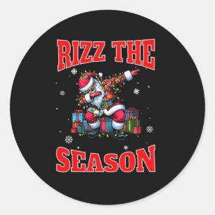 Rizz The Season Funny Middle School Gen Alpha Chri Classic Round Sticker