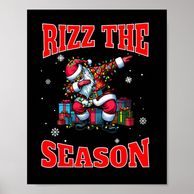 Rizz The Season Funny Middle School Gen Alpha Chri Poster (Front)