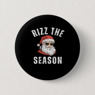 Rizz The Season Funny Santa Merry Rizzmas Rizzler 6 Cm Round Badge