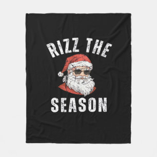 Rizz The Season Funny Santa Merry Rizzmas Rizzler  Fleece Blanket