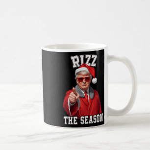 Rizz The Season Funny Trump Christmas Santa Claus Coffee Mug