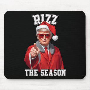 Rizz The Season Funny Trump Christmas Santa Claus Mouse Pad