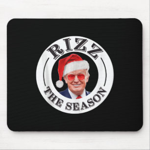 Rizz The Season Funny Trump Christmas Santa Pajama Mouse Pad