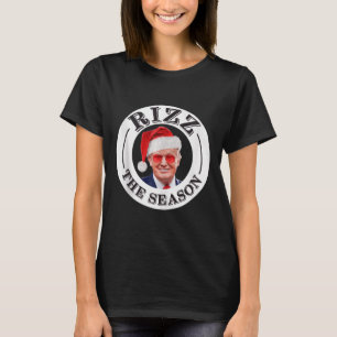 Rizz The Season Funny Trump Christmas Santa Pajama T-Shirt
