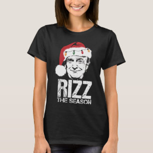Rizz The Season Funny Trump Christmas Santa Pajama T-Shirt