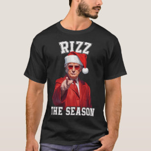 Rizz The Season Funny Trump Christmas Santa Pajama T-Shirt