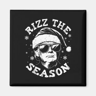 Rizz The Season Funny Trump Merry Christmas Santa Magnet