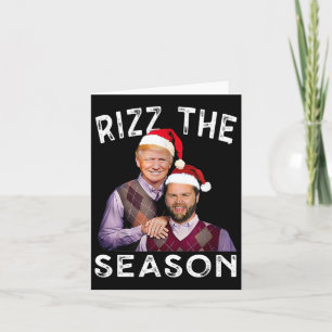 Rizz The Season Funny Trump Vance Christmas Santa Card