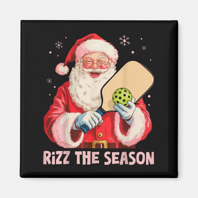 Rizz The Season Santa Ckleball Christmas Funny Riz Magnet (Front)