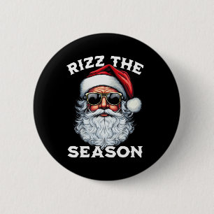 Rizz The Season Silly Christmas Funny Santa Men Te 6 Cm Round Badge