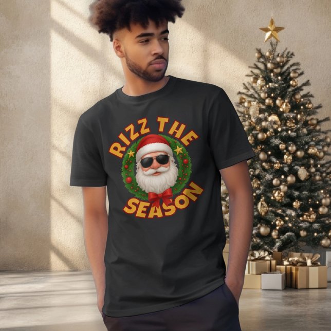 Rizz The Season Trendy Christmas Santa T-Shirt (Rizz The Season Trendy Christmas Santa T-Shirt by Ricaso)
