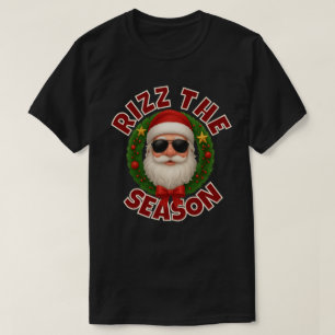 Rizz The Season Trendy Christmas Santa T-Shirt