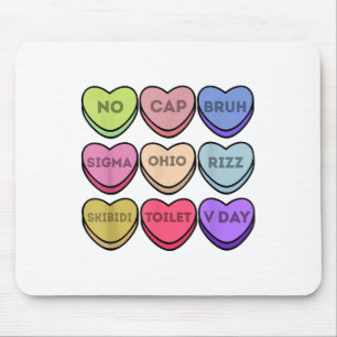 Rizz Valentines Candy Heart Boys Valentine Bruh Si Mouse Pad