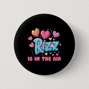 Rizz Valentines Day - Cute Hearts Meme Saying 6 Cm Round Badge