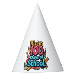Rizzin 100 Days of School Gen Alpha Funny  Party Hat