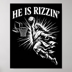 Rizzin Christian Religious Boys Kids Men Teens Poster