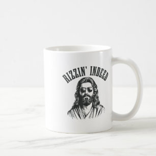 Rizzin Indeed Funny Jesus He Is Rizzin Easter Chri Coffee Mug