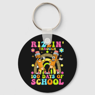 Rizzin' Through 100 Days Of School Kids 100th Day  Key Ring