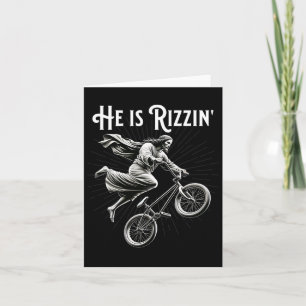 Rizzler Getting Air Funny Rizz He Is Rizzin Jesus Card