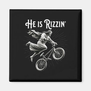 Rizzler Getting Air Funny Rizz He Is Rizzin Jesus Magnet