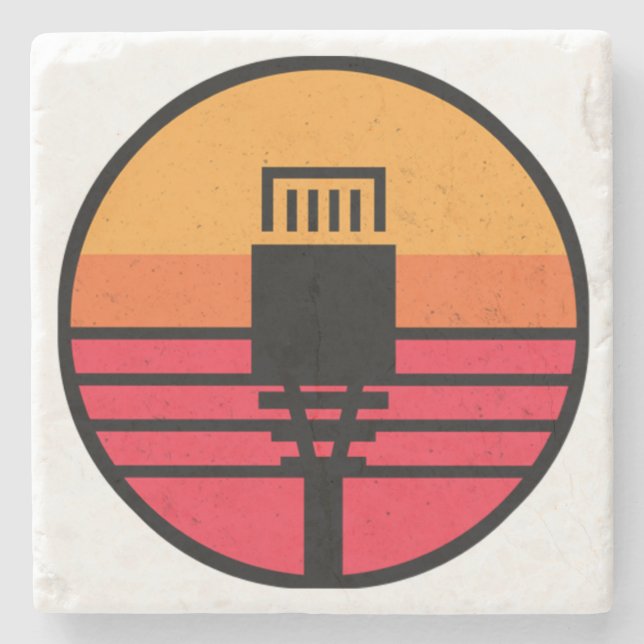 RJ 45 Connector Stone Coaster (Front)